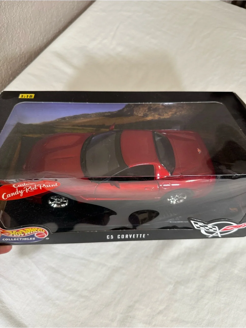 Hot Wheels 1:18 C5 Corvette Custom Candy-Red Paint Vintage 2000 Die-Cast
